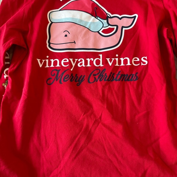 Vineyard vines “merry Christmas” long sleeve shirt NWT size 7-8 - Picture 2 of 3